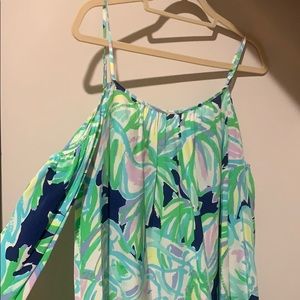 Lily Pulitzer long sleeve off shoulder shift dress